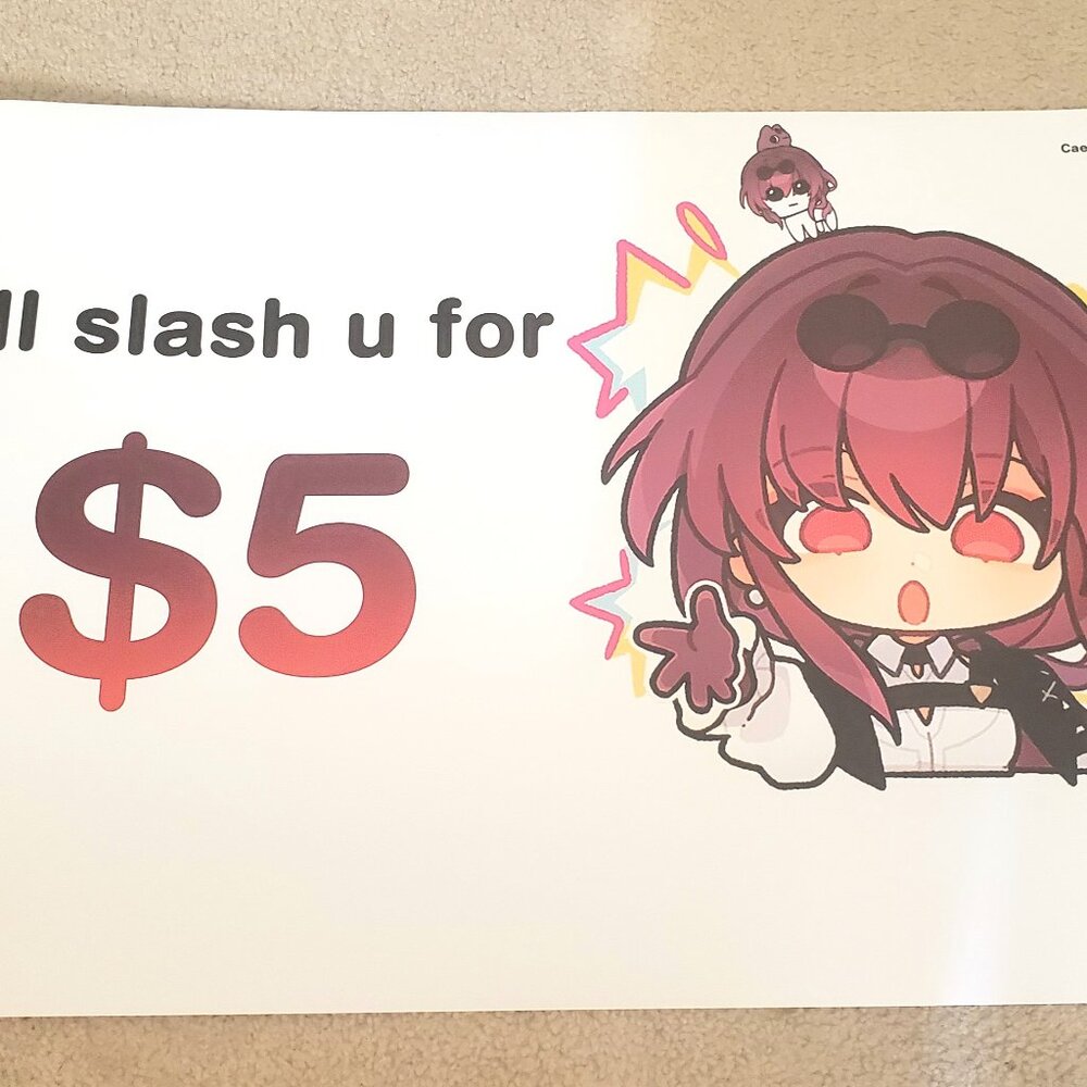 Honkai Star Rail Kafka Chibi Art Print Huge Big Poster Sign